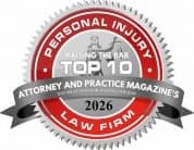 Top 10 Personal Injury Law Firm 2026, Attorney and Practice Magazine